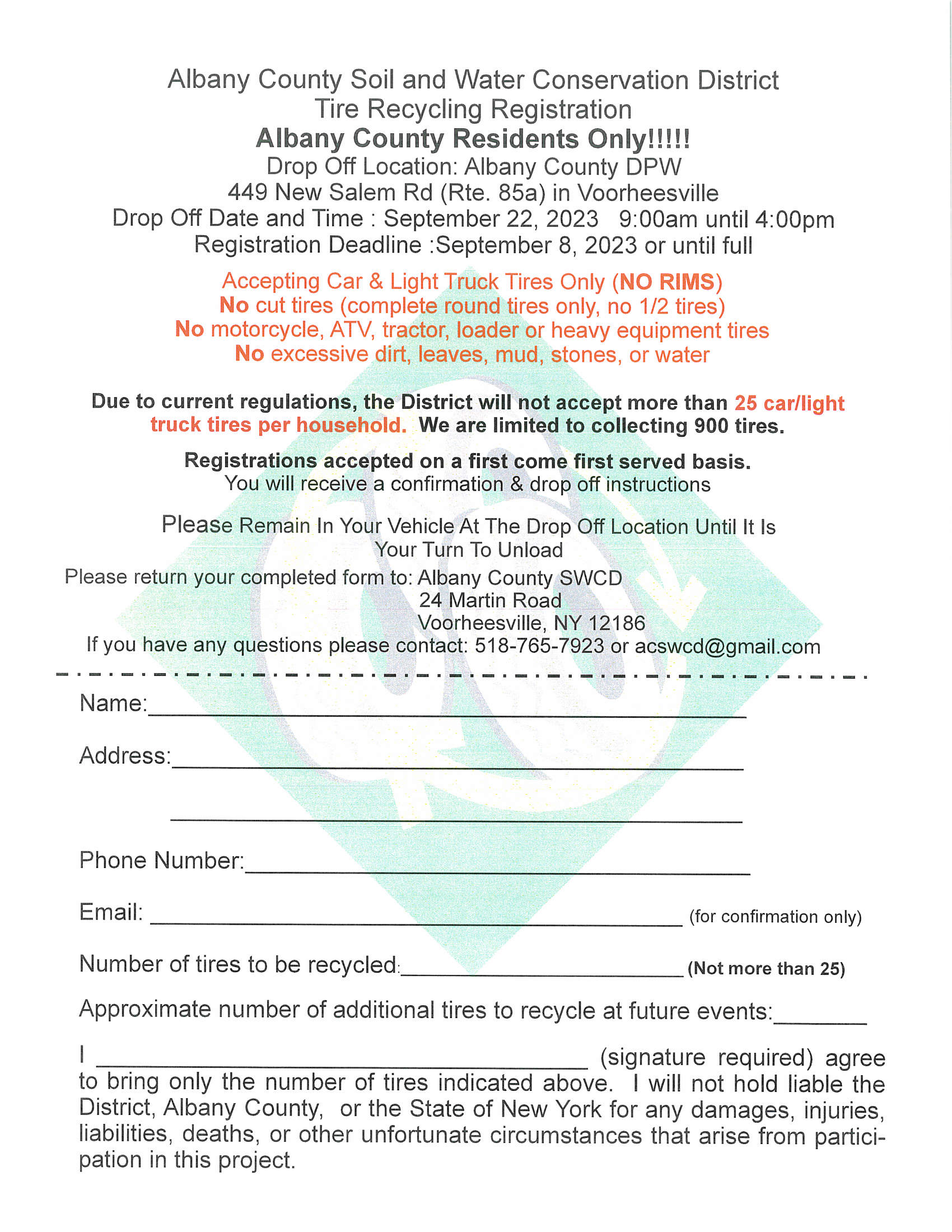 Albany County Tire Recycling Town of Coeymans